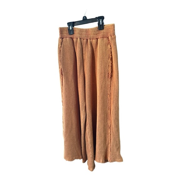 Pumpkin spice wide leg pants. - Picture 3 of 5
